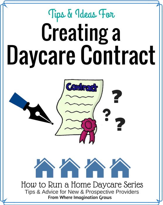 Tips for creating a home daycare contract when starting a family child care business 