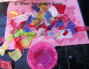 Tissue Paper Collages! Process Art for Toddlers - Where Imagination Grows