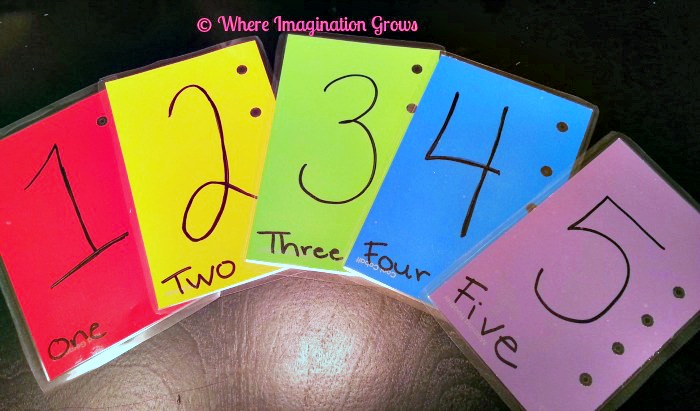 Easy DIY counting and color matching game for kids