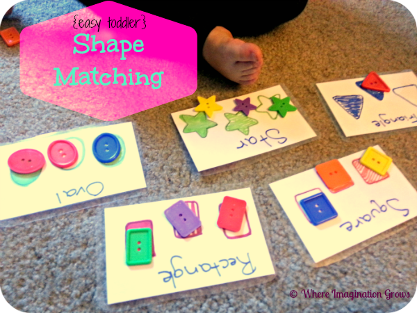 DIY Shape Matching Game For Toddlers Where Imagination Grows