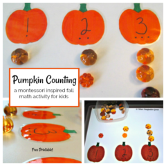 Pumpkin Counting Activity & Light Table Play for Preschoolers