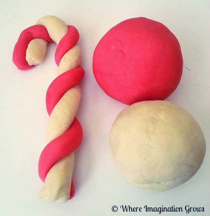 Candy Cane Scented Playdough Recipe for Kids