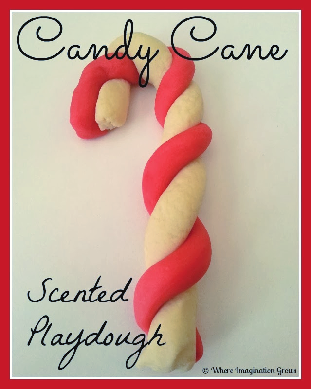 Candy Cane Scented Playdough Recipe