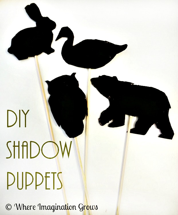 DIY shadow puppet craft for kids using recycled materials! A fun way to learn and play with light!