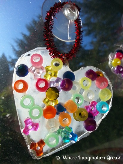 Easy Glass Gem and Glue Suncatcher Craft For Preschoolers