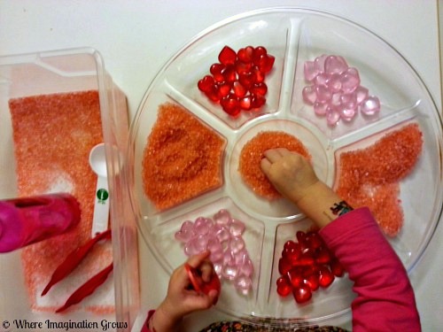 Valentine's Day Sensory Play for Preschoolers