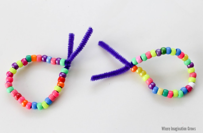 Pony Bead Butterfly Craft for Kids - Where Imagination Grows