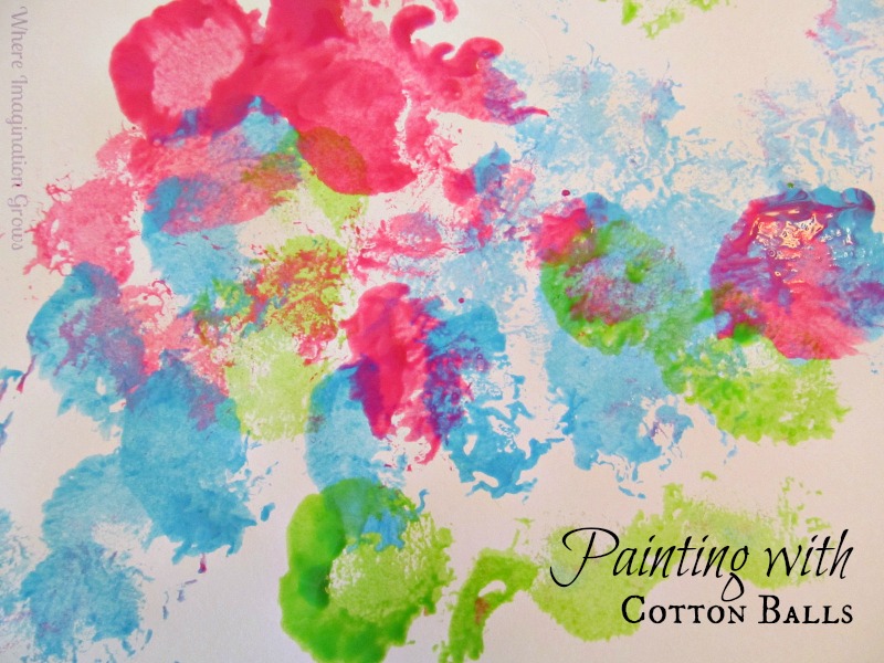 Painting with Cotton Balls For Kids Where Imagination Grows