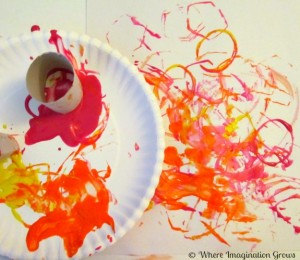 Shape Art; Painting with Toilet Paper Rolls - Where Imagination Grows