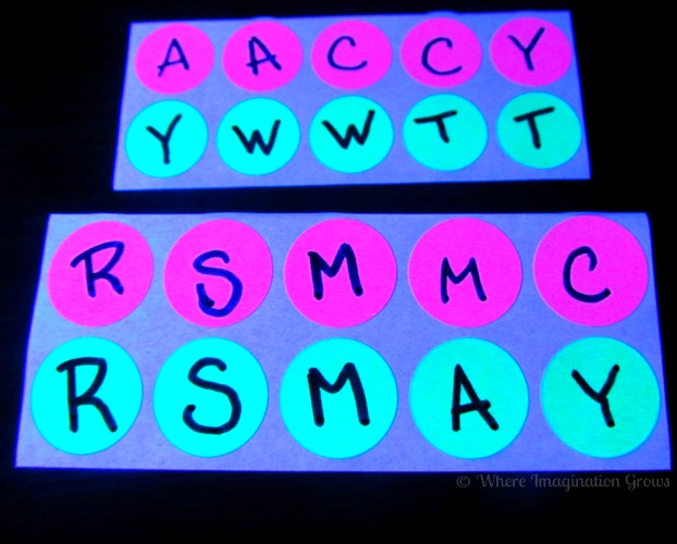 Alphabet & Number Glow in The Dark Sticker, Alphabet