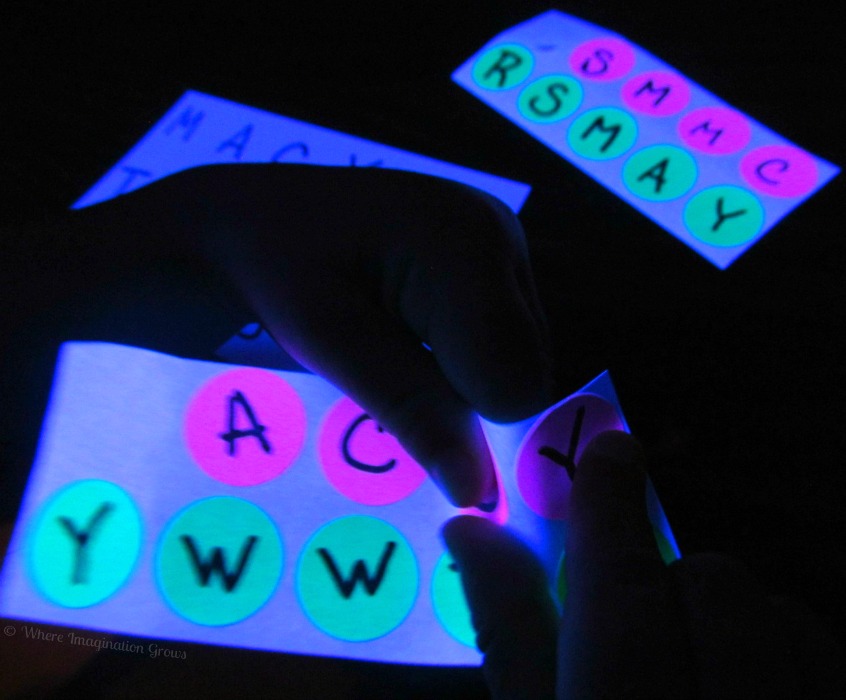Glow in the Dark Letter Matching Sticker Game