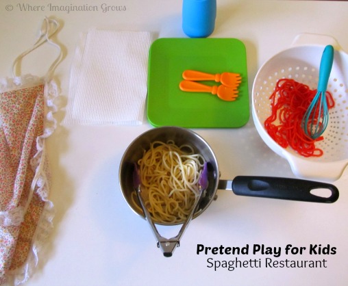 Dramatic Play Spaghetti Restaurant Prompt