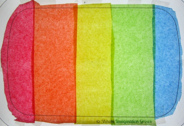 No Coloring Salt Required! Tissue Paper Rainbow Salt Tray for Pre-writing Practice