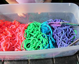 Sensory Play with Colored Pasta - Where Imagination Grows