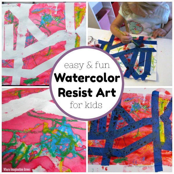 Watercolor Resist Preschool & Toddler Art Activity - Where Imagination ...