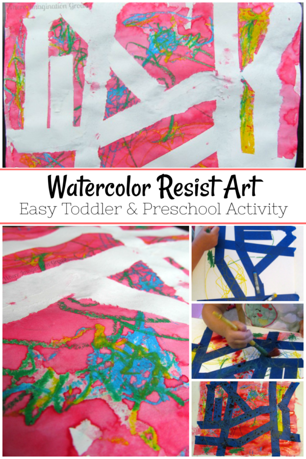 Watercolor Resist Preschool & Toddler Art Activity - Where Imagination ...