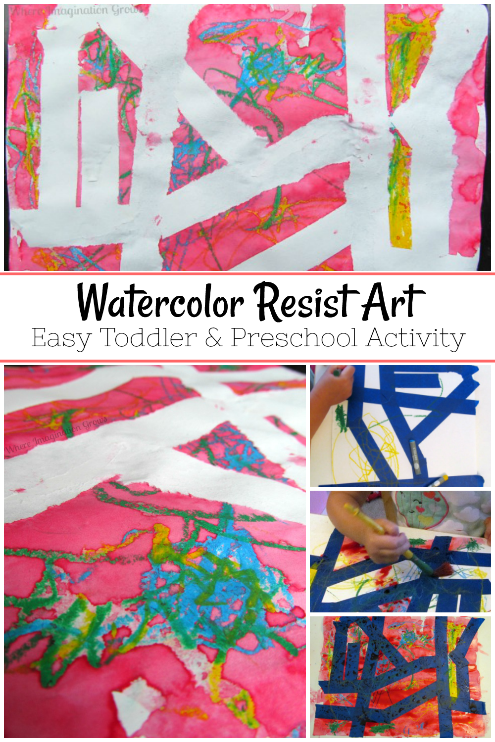 Watercolor Resist Preschool & Toddler Art Project