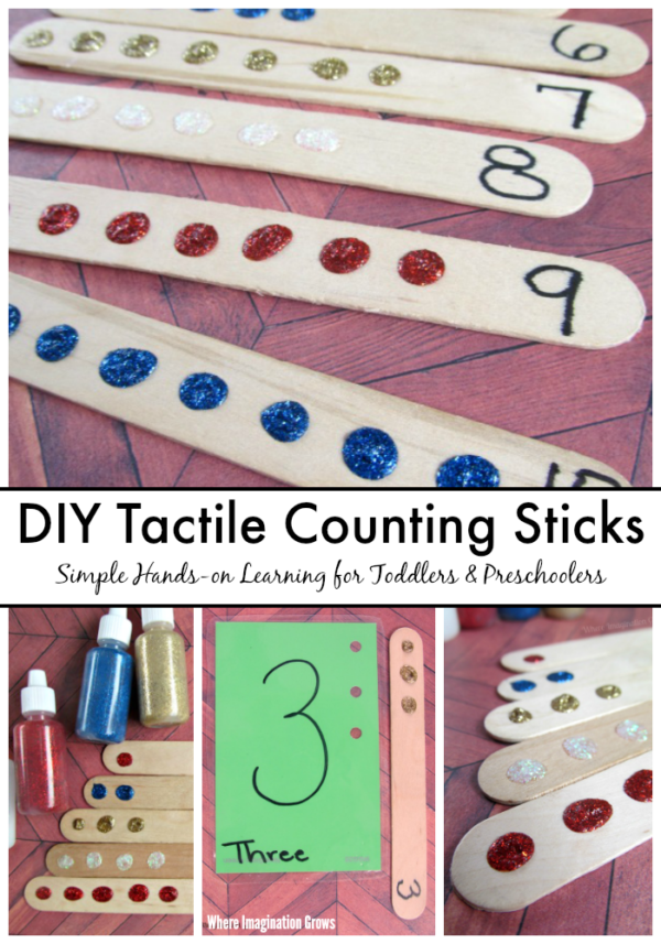 DIY Tactile Counting with Craft Sticks - Where Imagination Grows