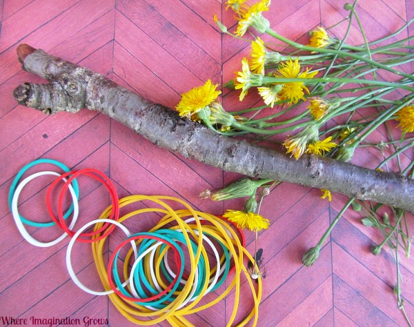 Fine Motor Fairy Wand Craft for Kids! A simple backyard craft for toddlers and preschoolers! 