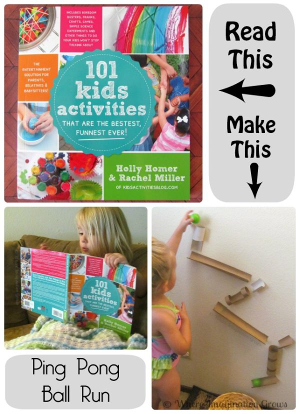 Ping Pong Ball Run {101 Kids Activities Book} - Where Imagination Grows