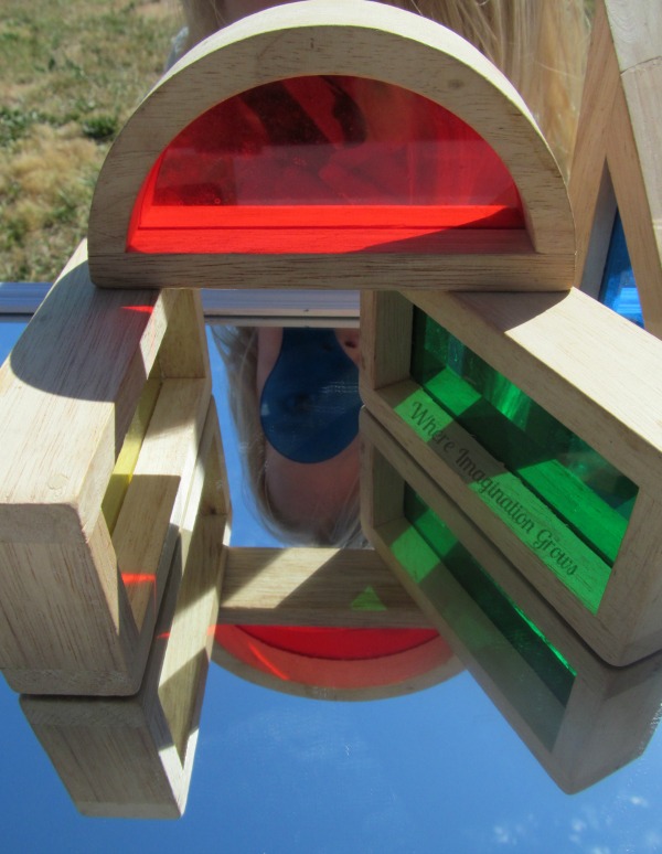 Mirror Play with Rainbow Blocks