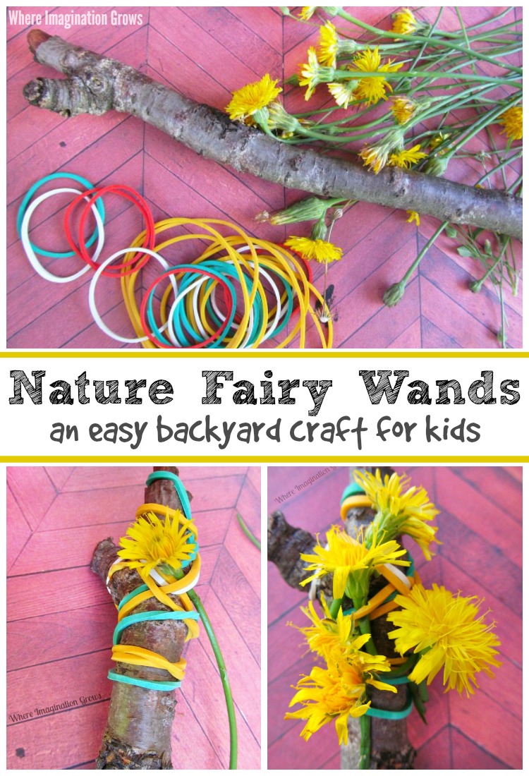 Fine Motor Fairy Wand Craft for Kids! A simple backyard craft for toddlers and preschoolers! 