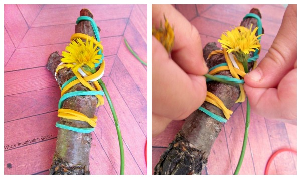 Fine Motor Fairy Wand Craft for Kids! A simple backyard craft for toddlers and preschoolers! 