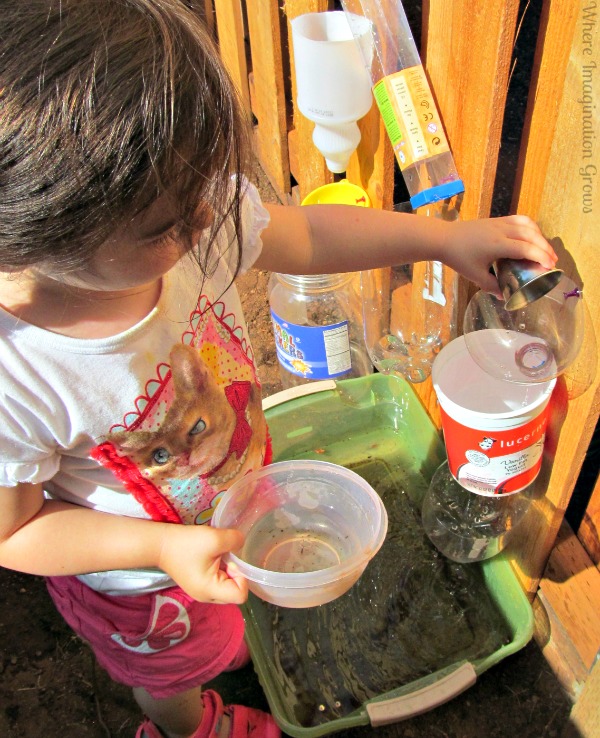 Water Play Using Repurposed Materials