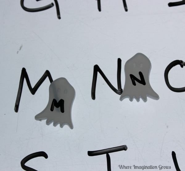 Light Table Letter Recognition Activity for Halloween
