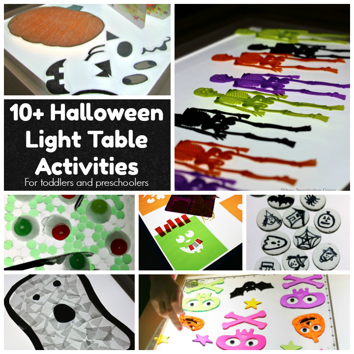 10+ Halloween Light Table Activities for Toddlers and Preschoolers