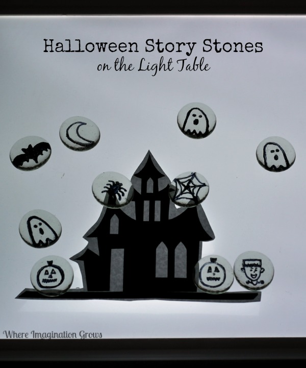 Halloween Light Table Story Stones