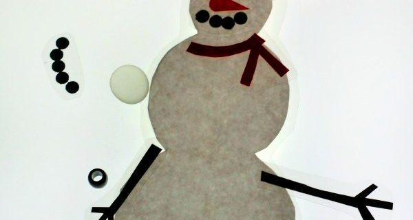 Winter Crafts for Kids: Build A Snowman on the Light Table