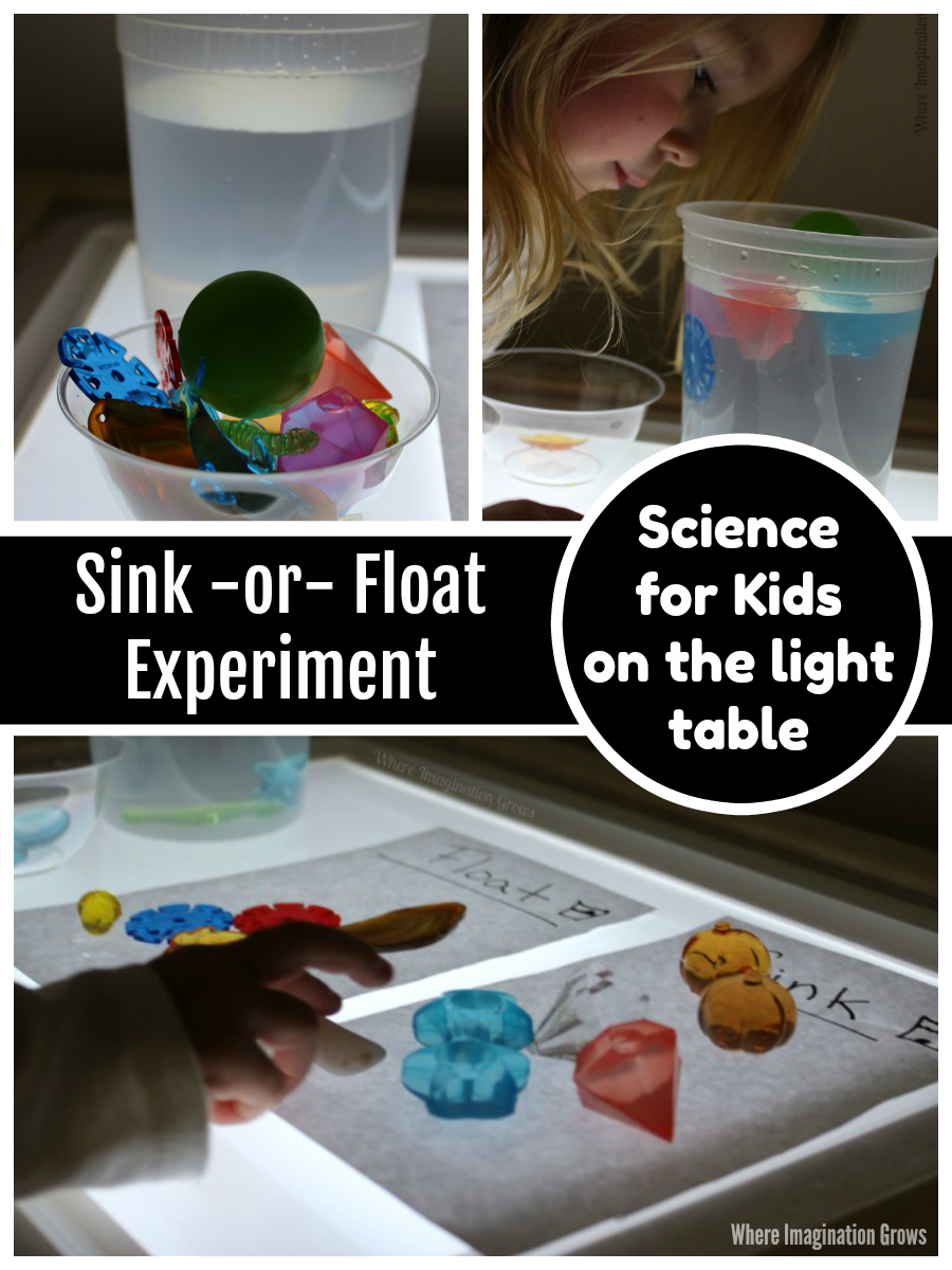 Simple Science for Kids! Sink or Float Experiment on the Light Table