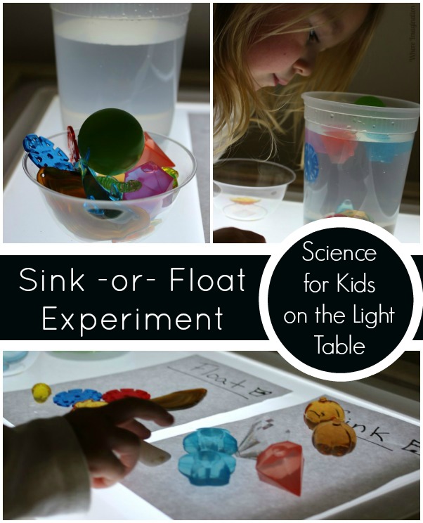 Sink Or Float Science For Kids On The Light Table Where