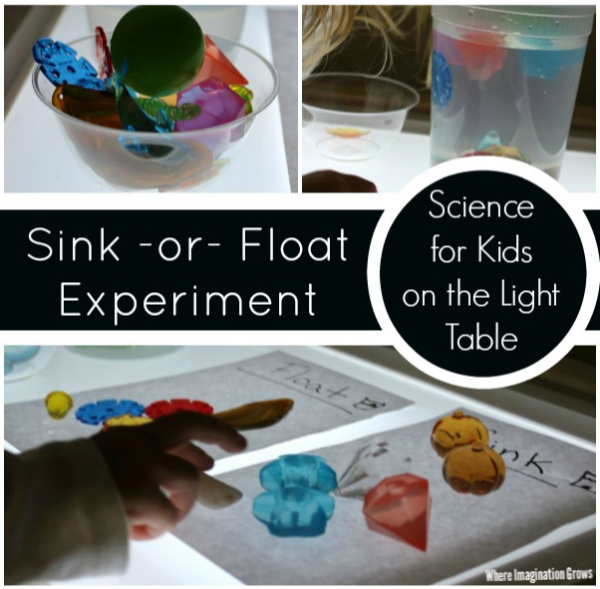 Sink or Float Experiment on the Light Table - Where Imagination Grows