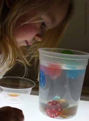 Sink or Float Experiment on the Light Table - Where Imagination Grows