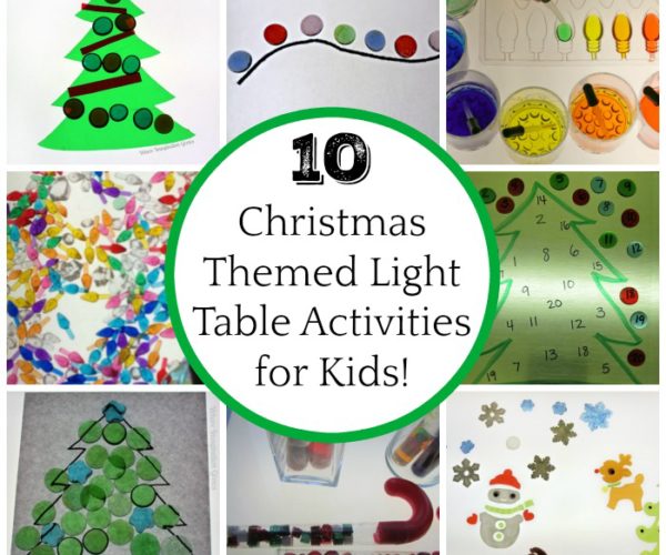 10 Light Table Christmas Activities for Kids