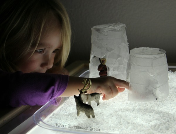 Arctic Small World Play with Igloos and Eskimos for Preschoolers