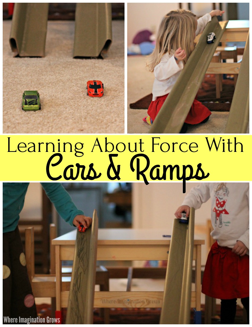 Simple preschool science! Fun physics experiment for kids using cars and ramps