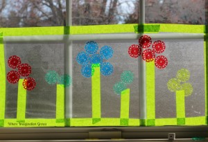 Sticky Window Roll-a-Flower Math Game - Where Imagination Grows