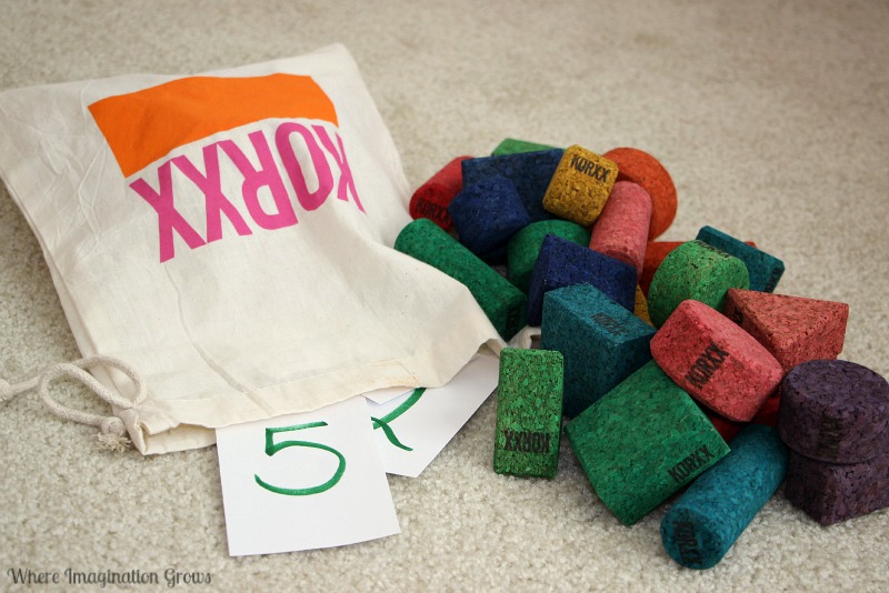 Preschool Math Game with #KORXX Blocks