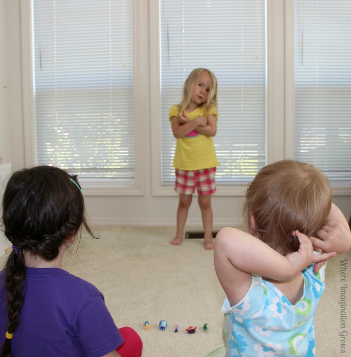 kids playing charades