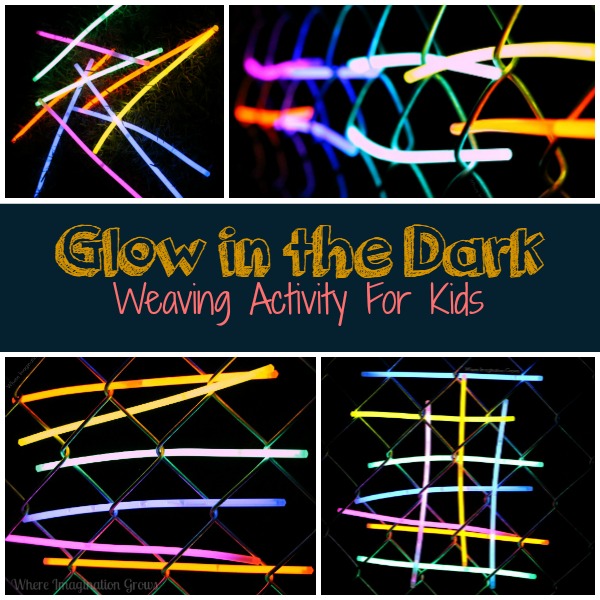 Glow in the Dark Weaving Activity for Kids!