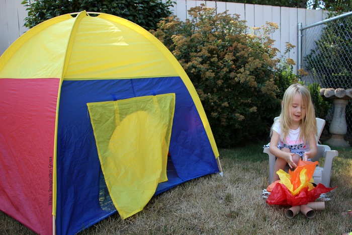 pretend play camping