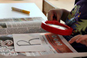 Recycled Newspaper Letter Hunt for Kids - Where Imagination Grows