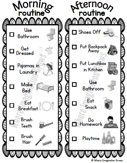 preschool schedules and routines