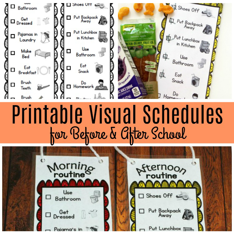 Before and After School Visual Routines for Kids - Where Imagination Grows