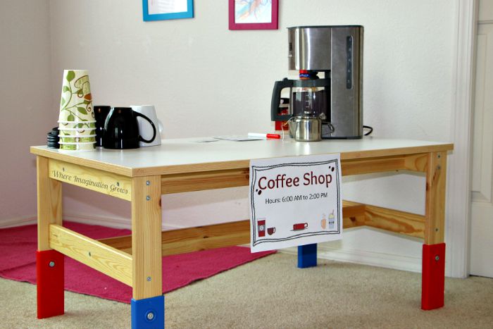 pretend play coffee shop