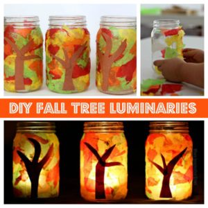 Mason Jar Fall Luminaries Craft - Where Imagination Grows