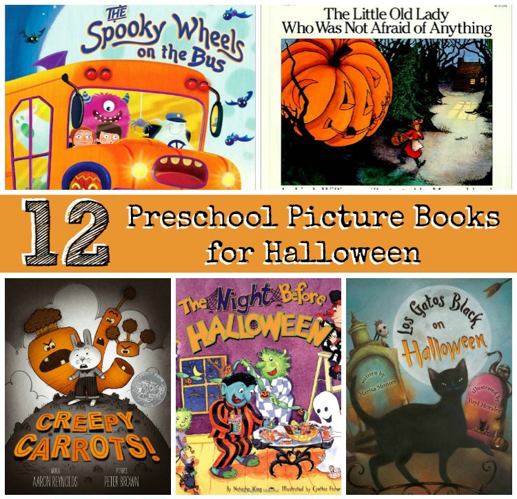 12 fun Halloween picture books for preschoolers! Books that are fun and silly, not too spooky, that kids love to read at Halloween